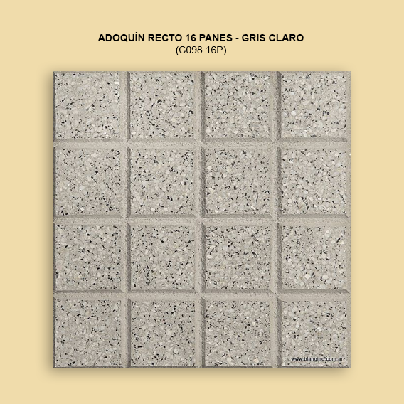 Adoquín 16 panes - Gris Claro
