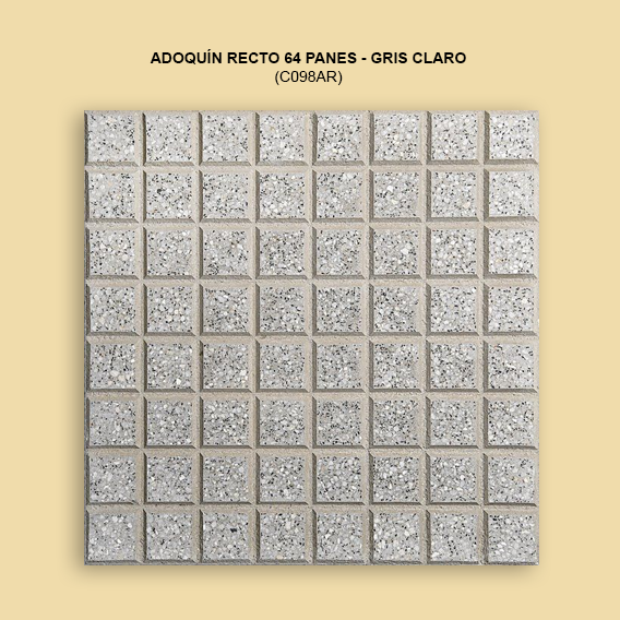 Adoquín 64 panes - Gris Claro