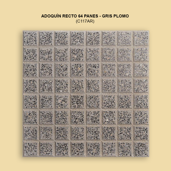 Adoquín 64 panes - Gris Plomo