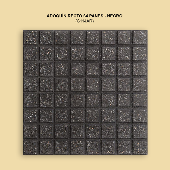 Adoquín 64 panes - Negro